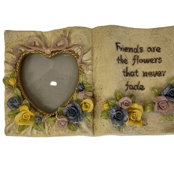 Decorative Book-Style Photo Frame With Floral Design - Picture 1 of 5